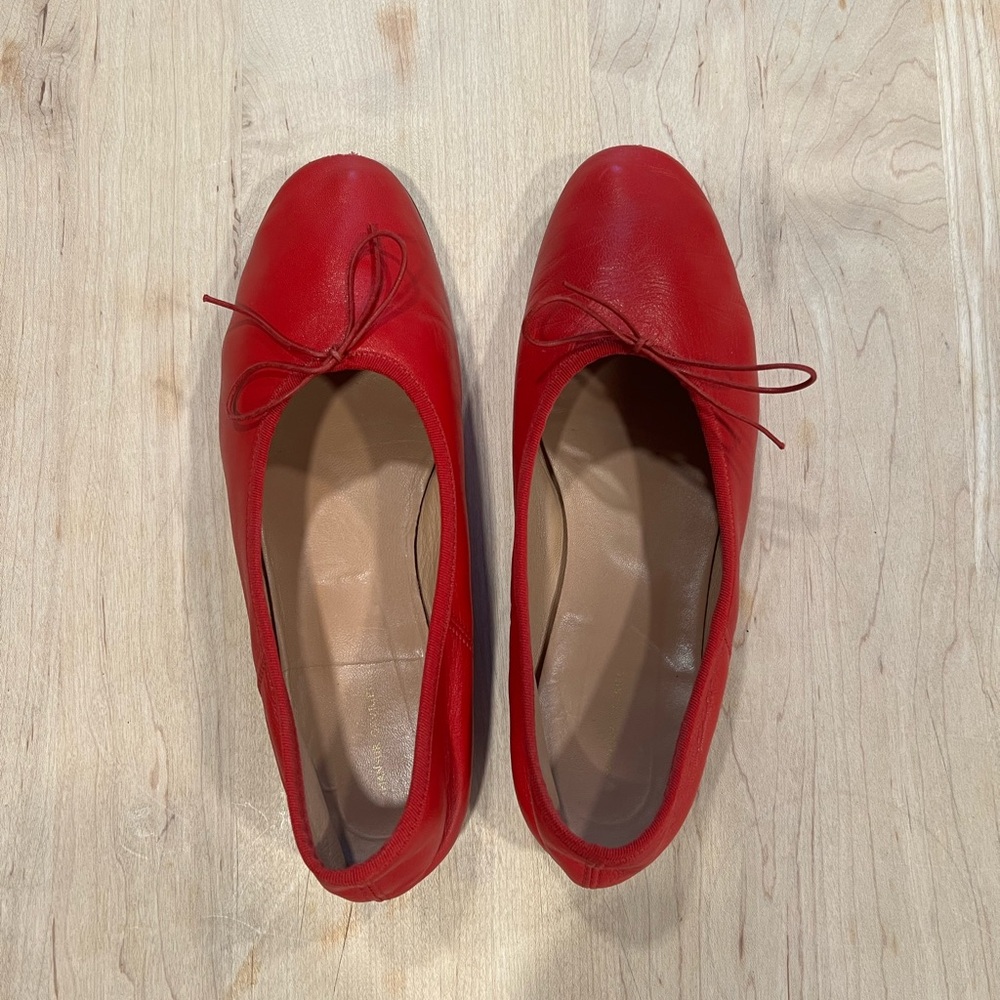 Mansur Gavriel Dream Ballerina Red Flats Size 40